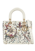 Medium Lady Dior Earth Embroidery, front view